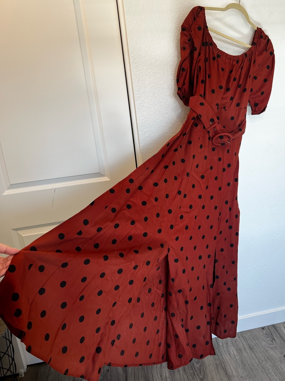 NWT Maeve Anthropologie Lucienne Off-The-Shoulder Maxi Dress- Size 8 - Picture 9 of 16